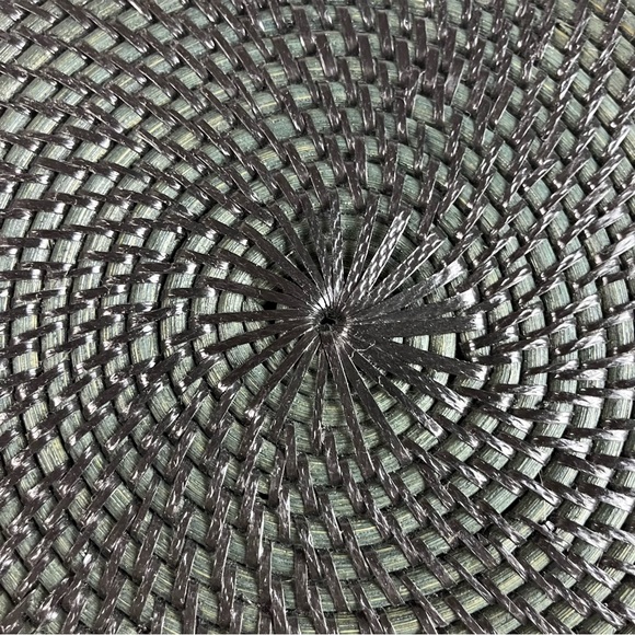 Wicker Crossbody Bag Vintage Style Lined interior Black circular Bag Clasp Close - Picture 13 of 17